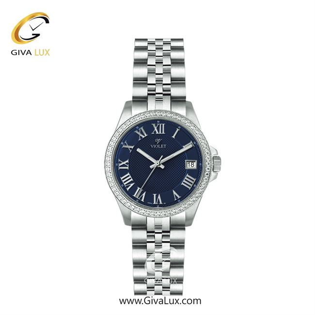 ساعت مچی اورجینال زنانه ویولت VIOLET نقره ای | نقره ای| سرمه ای| کد رفرنس 0561 | 0576